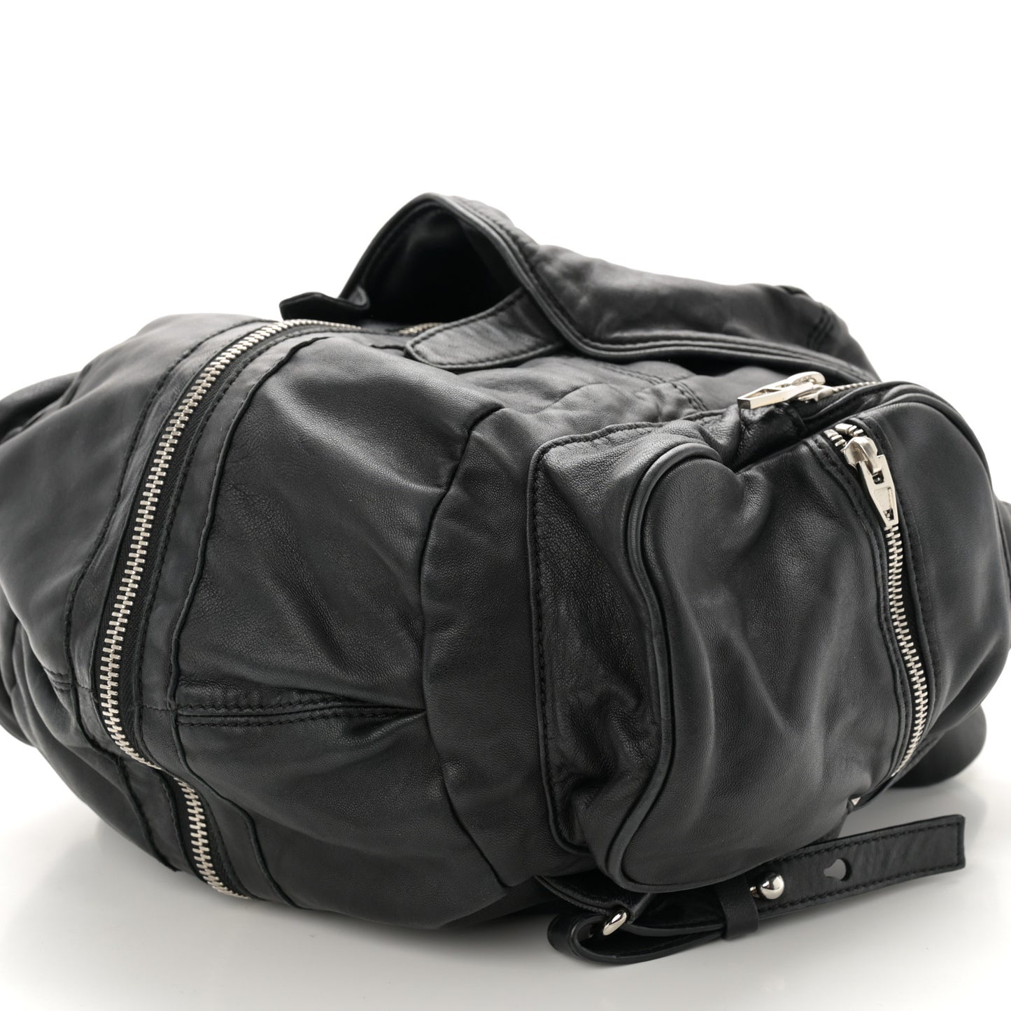 Lambskin Marti Backpack Bag Washed Black Rhodium Hardware