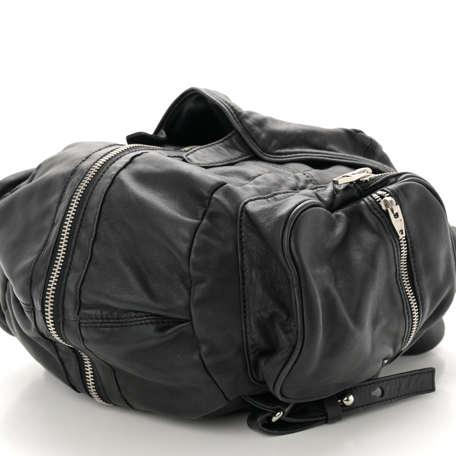 Alexander Wang Lambskin Marti Backpack Bag Washed Black Rhodium Hardware 9 of 9