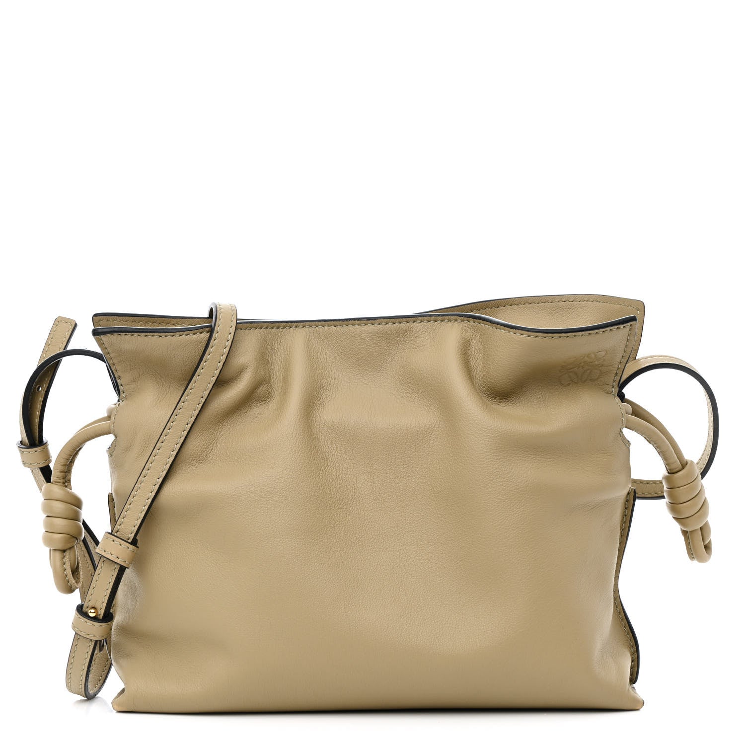 Loewe Calfskin Mini Flamenco Knot Clutch Clay Green 1 of 12