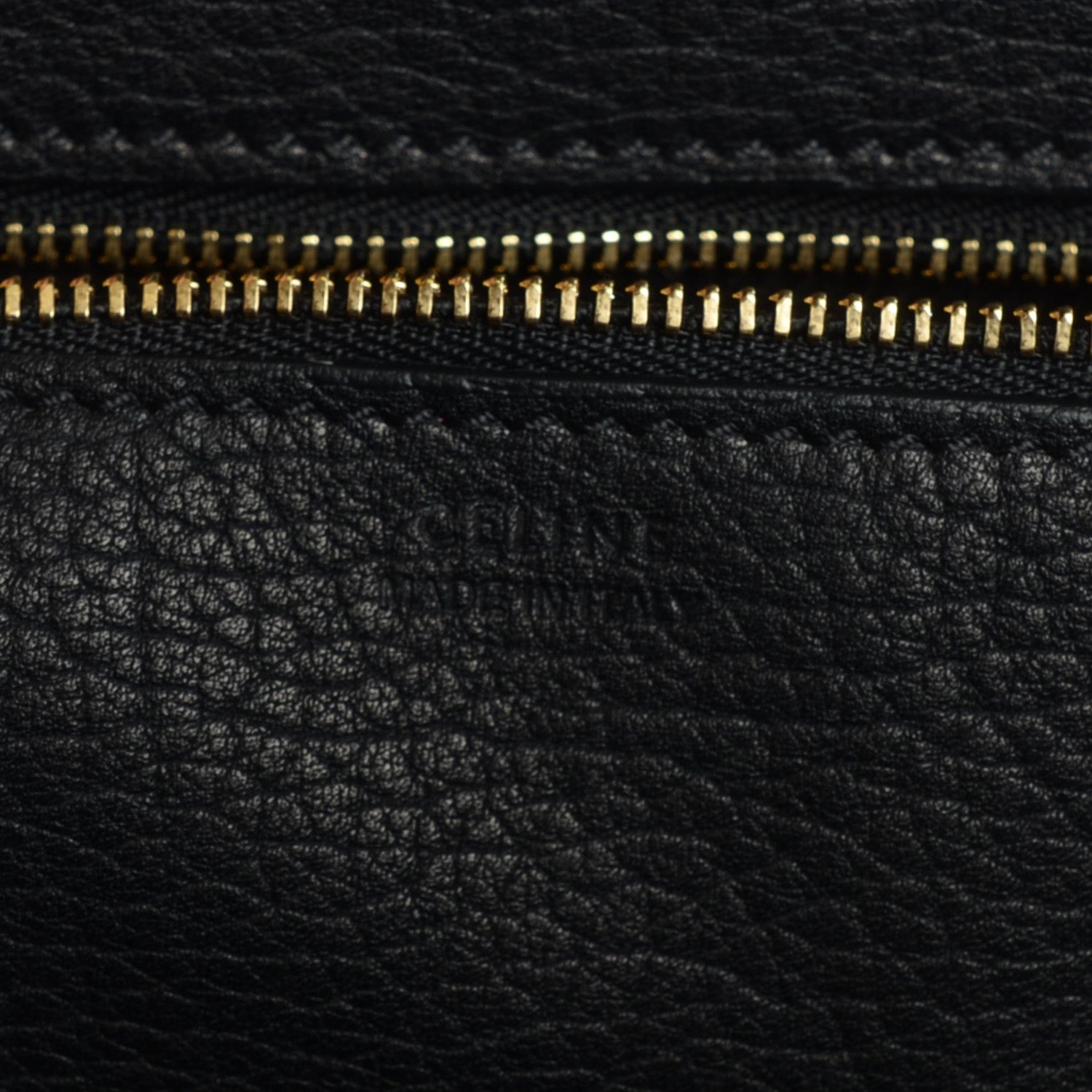 Celine Crisped Calfskin Mini Tie Tote Black 6 of 8