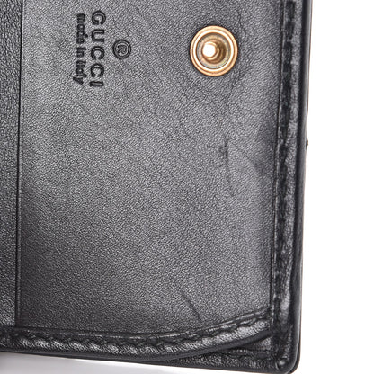 Gucci Calfskin Matelasse GG Marmont Card Case Black 10 of 10