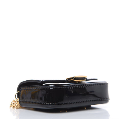 Fendi Vitello Vernice Mou Nano Baguette Belt Charm Black 4 of 6