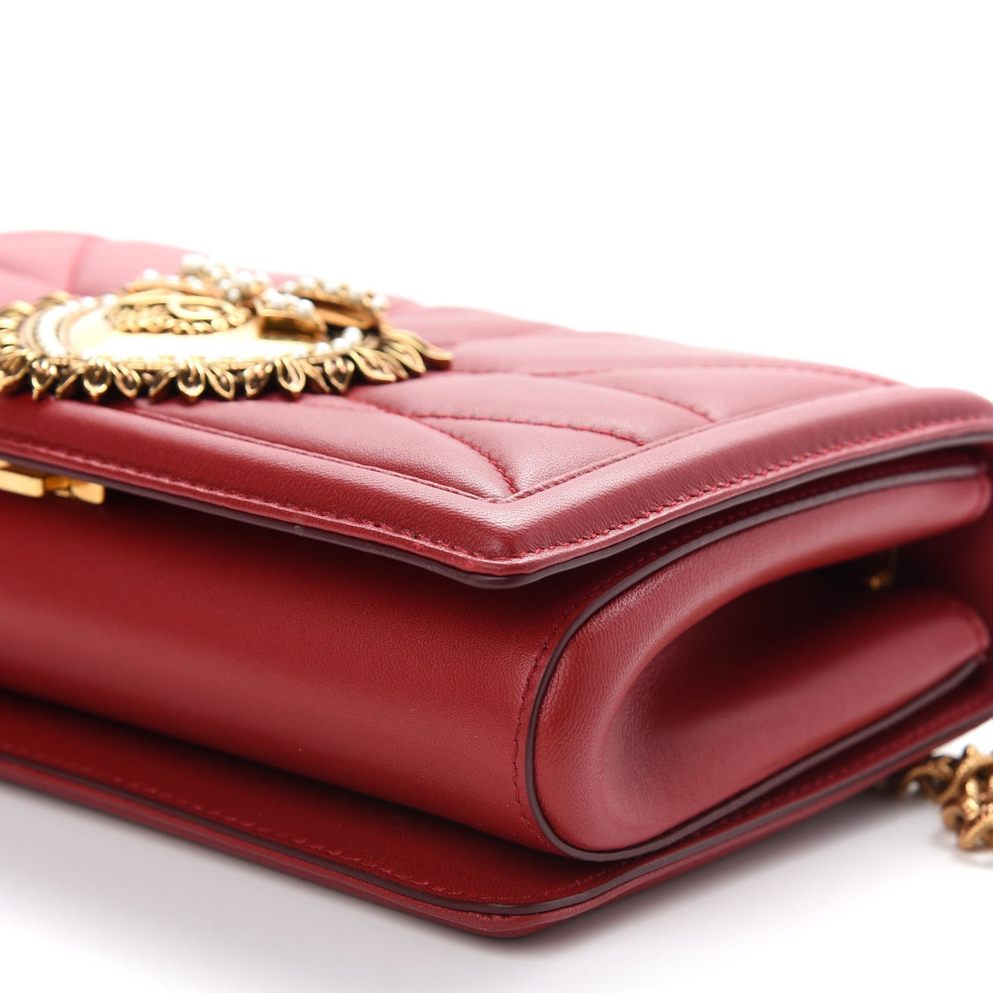 Calfskin Medium Devotion Crossbody Bag Red
