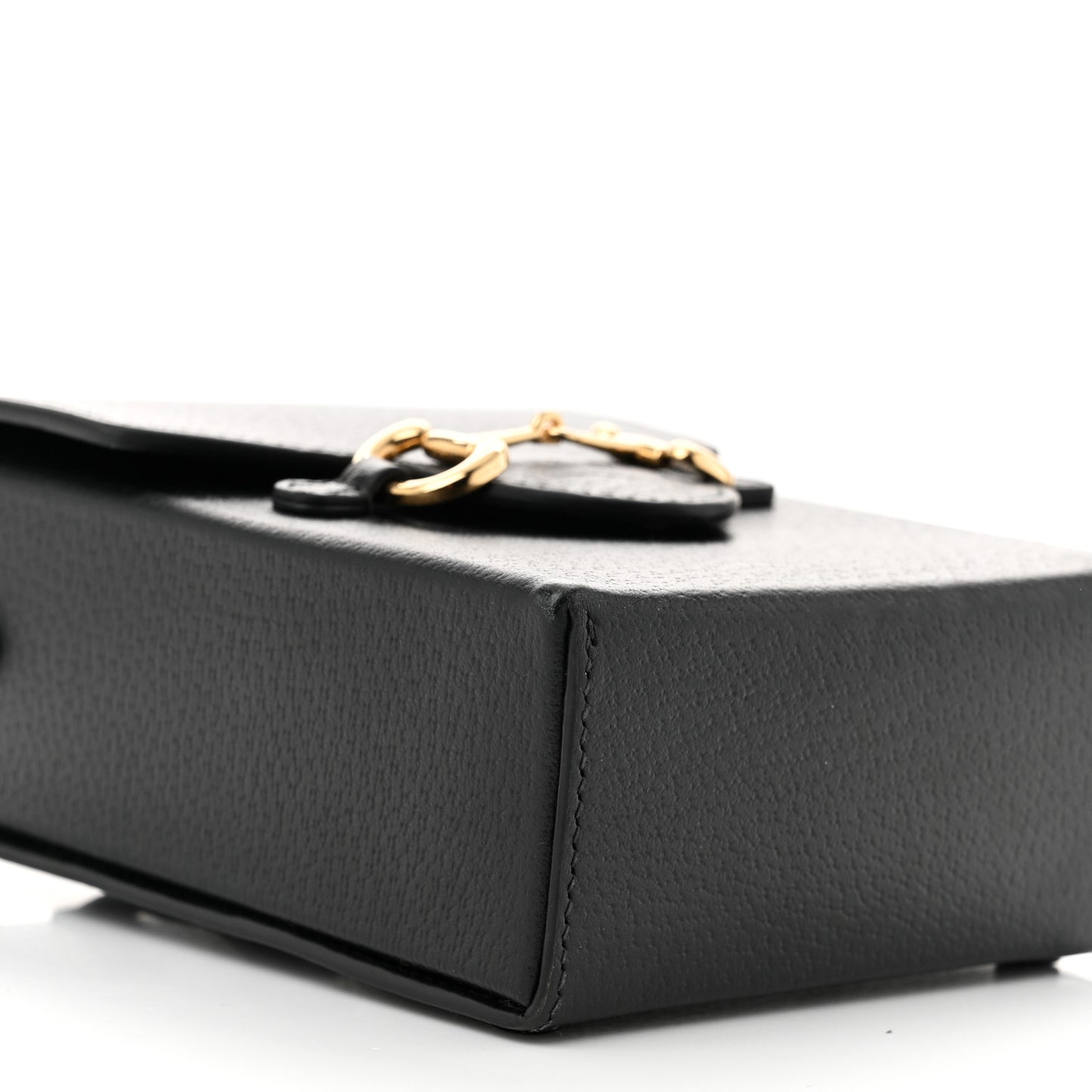 Dollar Calfskin Vertical Horsebit 1955 Crossbody Bag Black