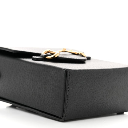 Gucci Dollar Calfskin Vertical Horsebit 1955 Crossbody Bag Black 9 of 11