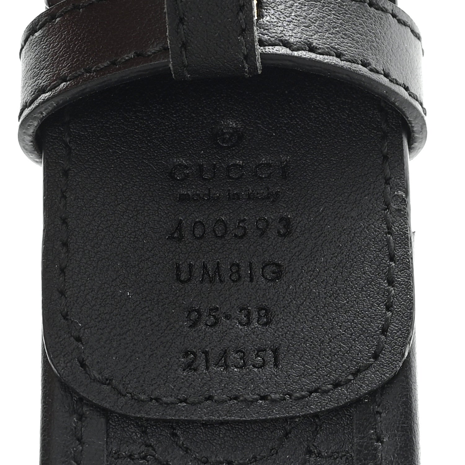 Gucci Calfskin GG Matelasse Marmont 40mm Belt 95 38 Black 3 of 4