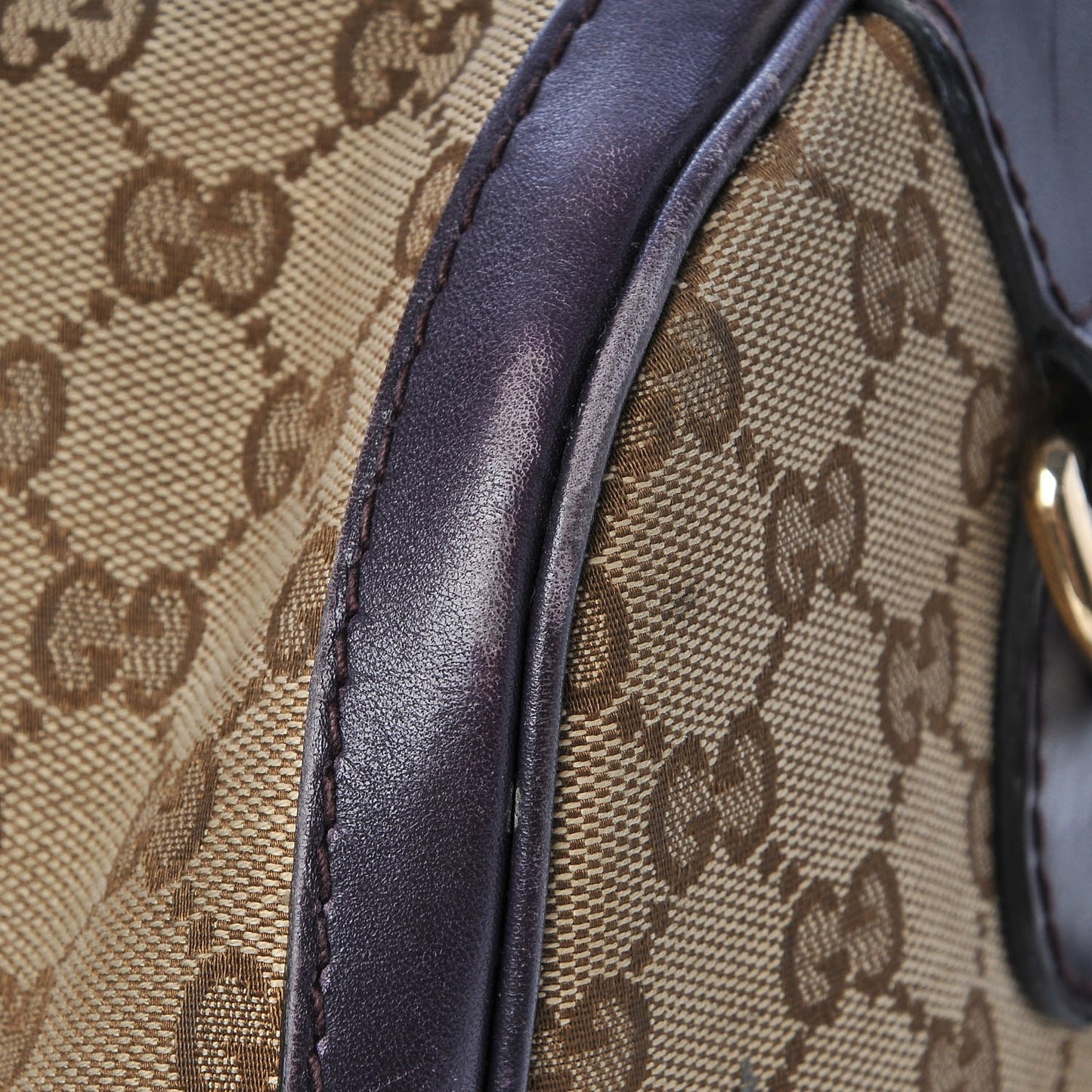 Monogram Vintage Web Medium Boston Dark Purple