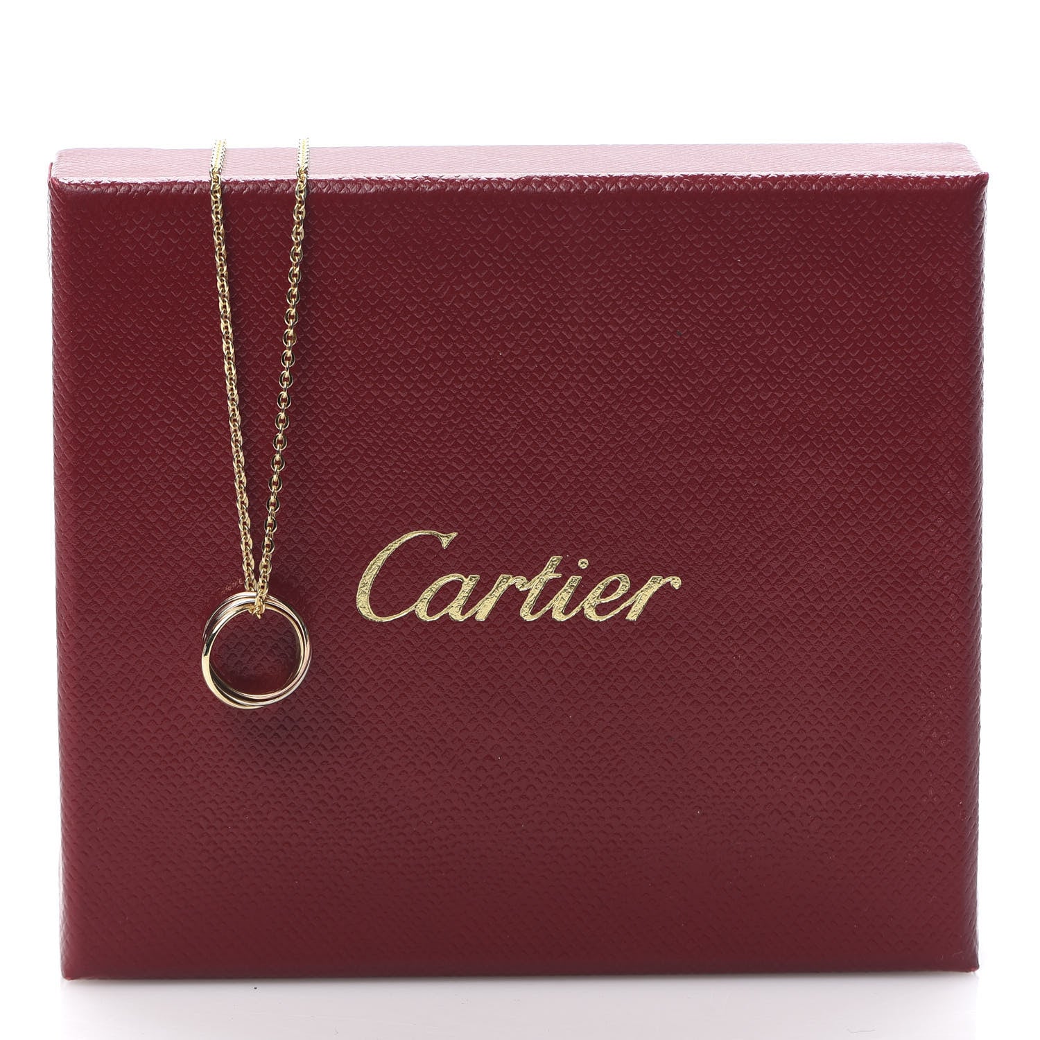 Cartier 18K Pink Yellow White Gold Baby Trinity Pendant Necklace 7 of 7