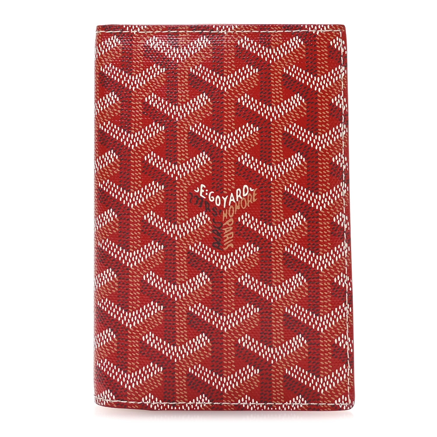 Goyard Goyardine Grenelle Passport Wallet Red 1 of 8