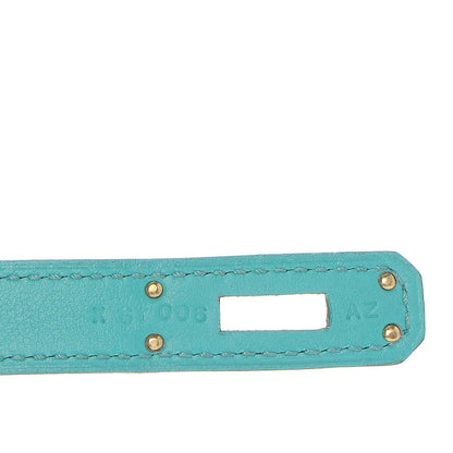 Hermes Swift Kelly Cut Clutch Pochette Bleu Paon 13 of 22
