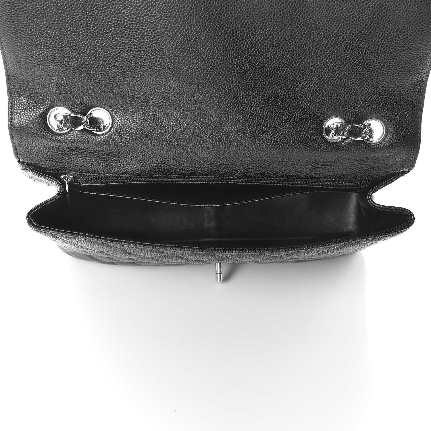 Chanel Caviar Quilted Jumbo Single Flap Black 5 of 9