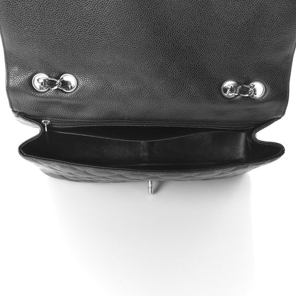 Chanel Caviar Quilted Jumbo Single Flap Black 5 of 9