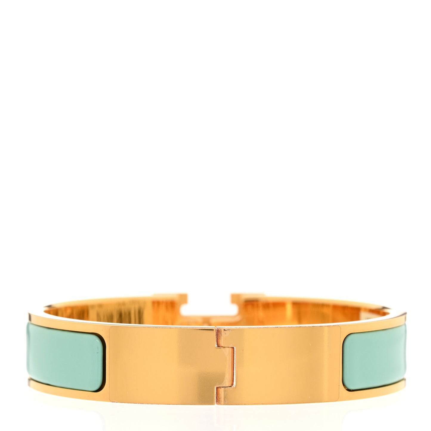 Enamel Narrow Clic Clac H Bracelet PM Aqua