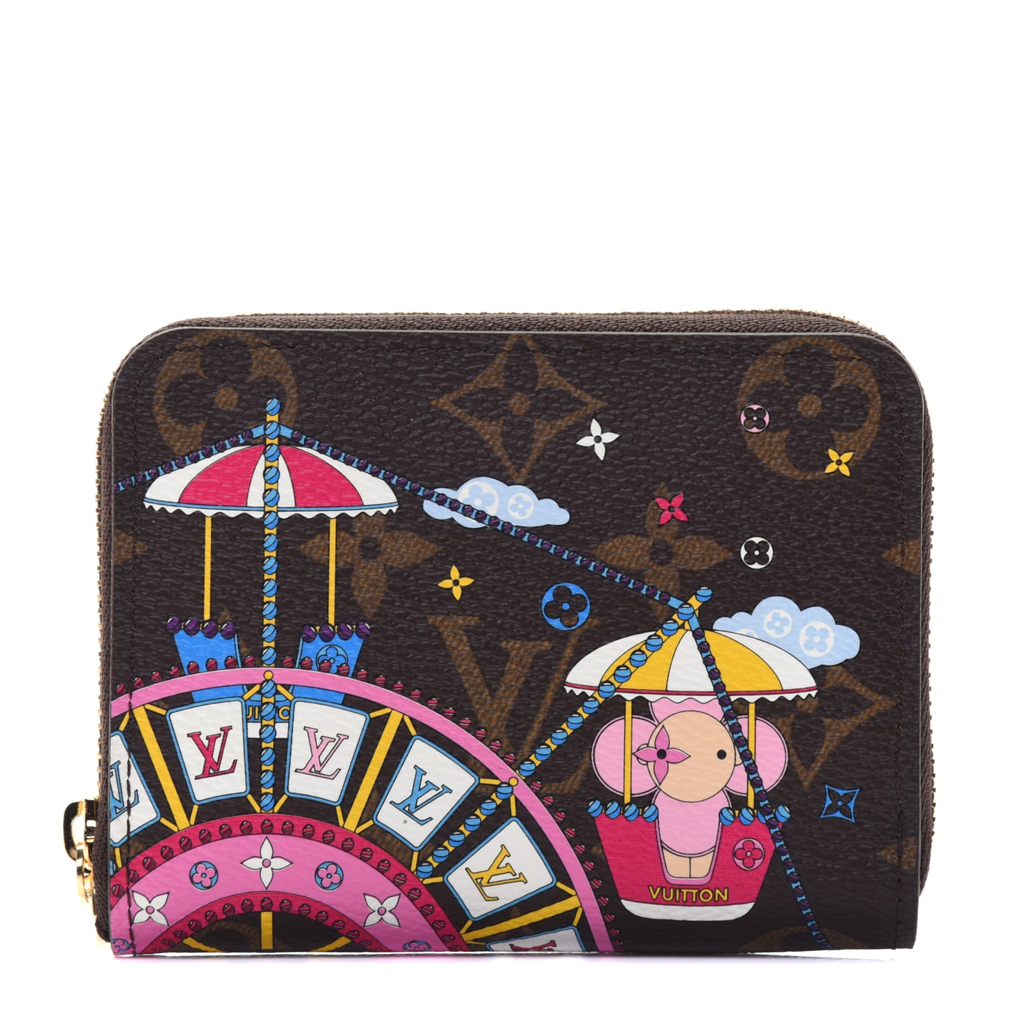 Monogram 2020 Christmas Animation Big Wheel Zippy Coin Purse Rose Ballerine