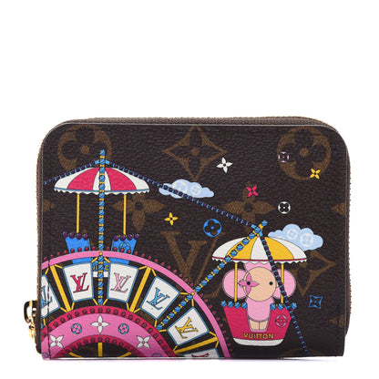 Louis Vuitton Monogram 2020 Christmas Animation Big Wheel Zippy Coin Purse Rose Ballerine 1 of 10
