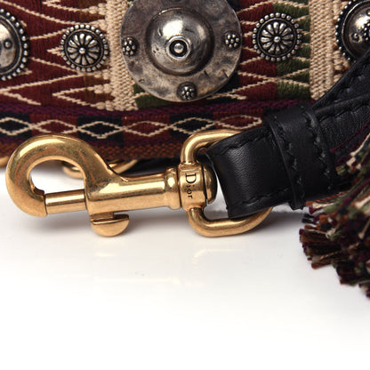 Christian Dior Canvas Studded Bohemian-Inspired Shoulder Strap Black 4 of 6