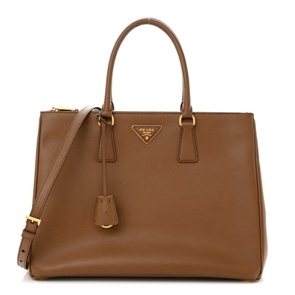 Prada Saffiano Large Galleria Double Zip Tote Cannella 1 of 18