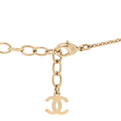 Chanel Crystal CC Logo Necklace Gold 5 of 5