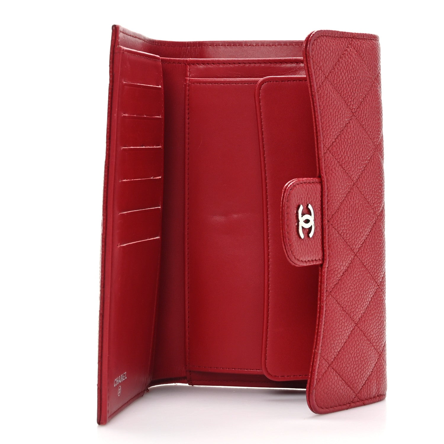 Chanel Caviar Quilted Large Flap Wallet Red 5 of 11