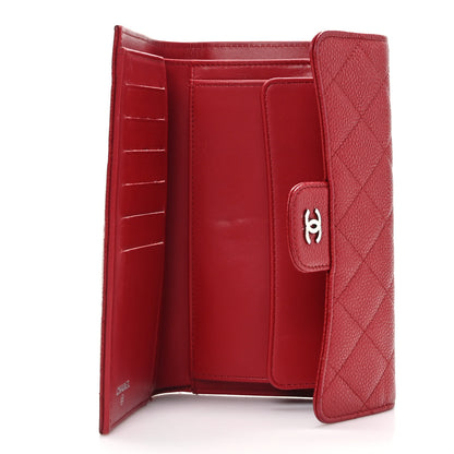 Chanel Caviar Quilted Large Flap Wallet Red 5 of 11