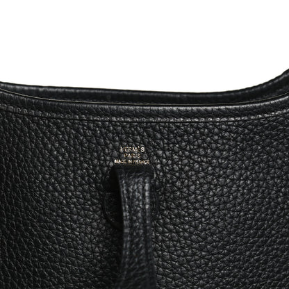 Hermes Taurillon Clemence Evelyne TPM Black 6 of 13