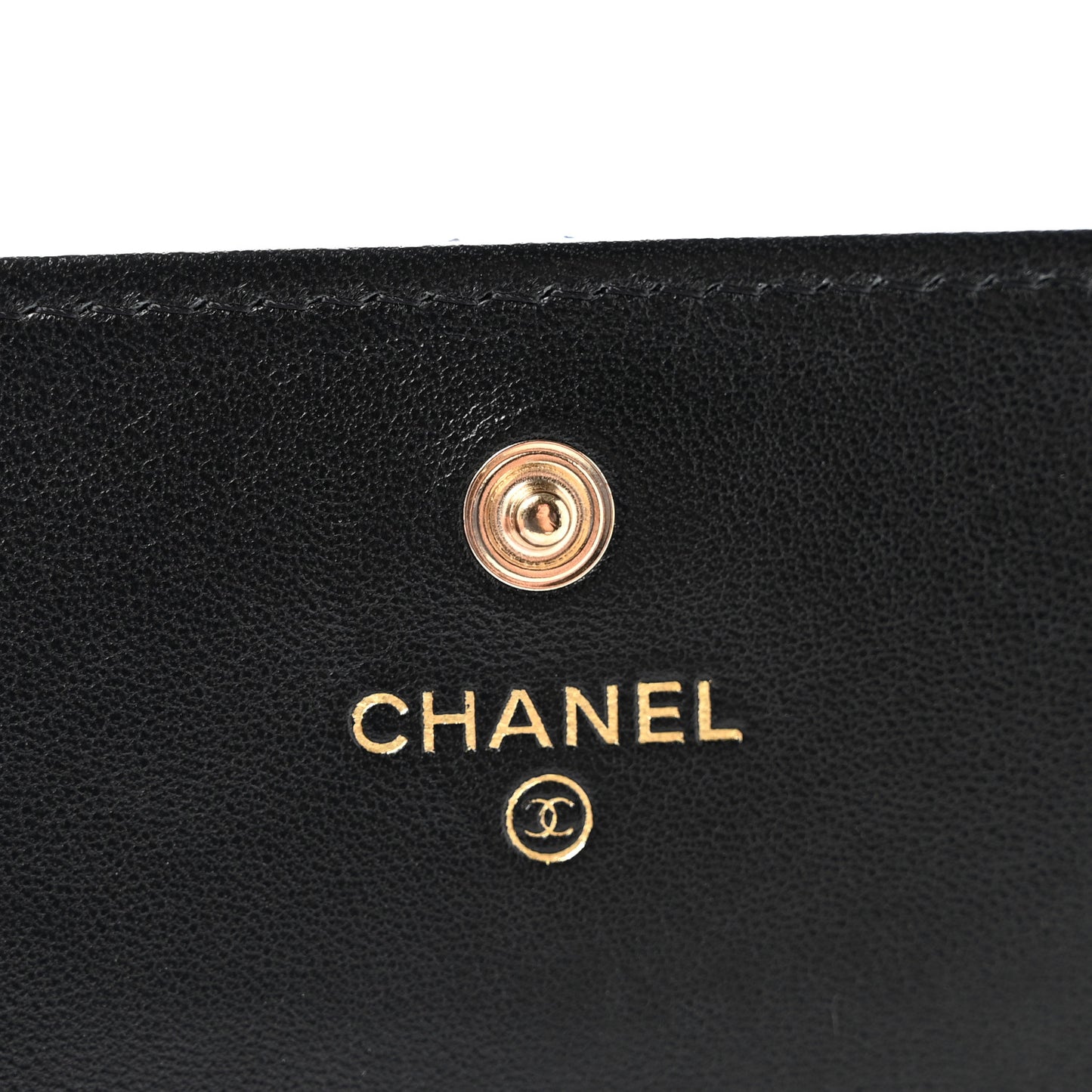 Lambskin Quilted Chanel 19 Flap Wallet Black
