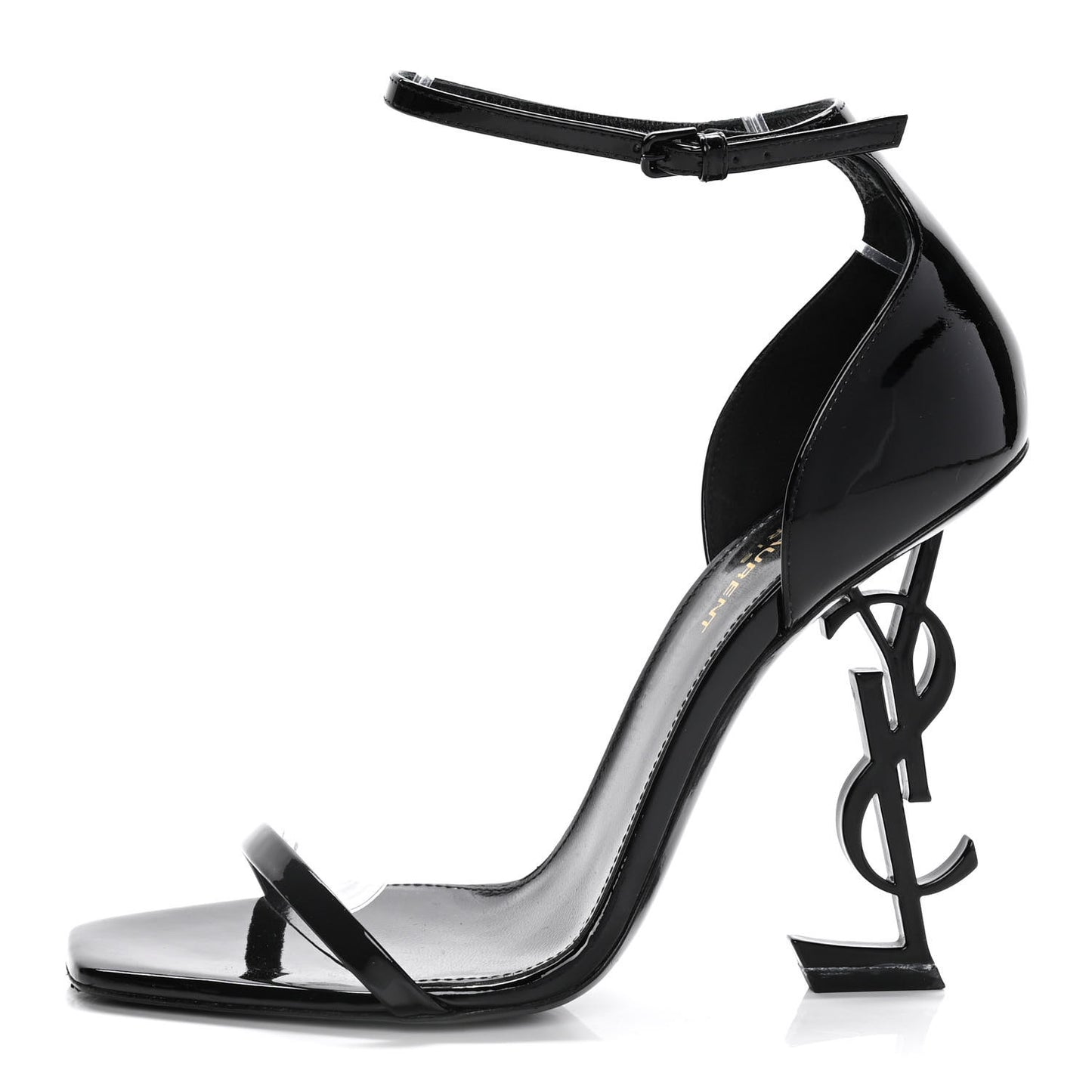 Patent Calfskin Opyum Sandals 39 Black