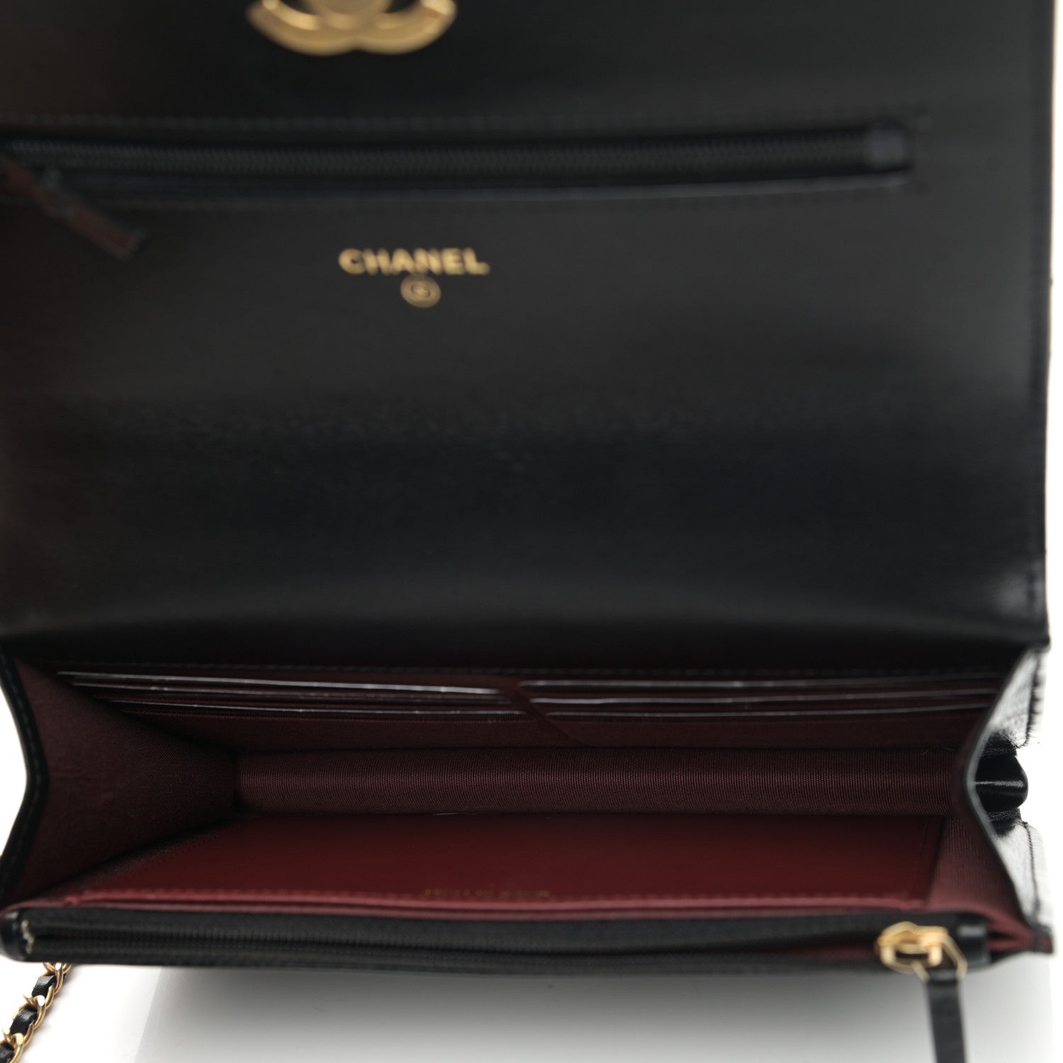 Chanel Calfskin Quilted Perfect Fit Wallet On Chain WOC Black 5 of 12