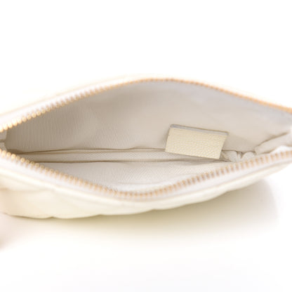 Chanel Caviar Quilted Small Cosmetic Case White 5 of 8