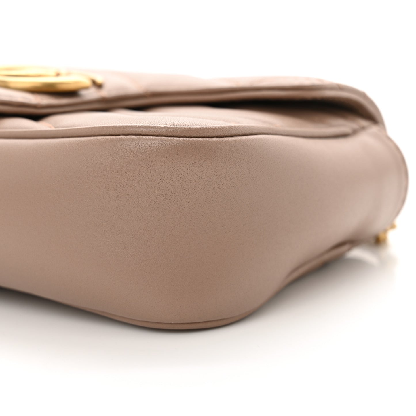Calfskin Matelasse Super Mini GG Marmont Shoulder Bag Porcelain Rose
