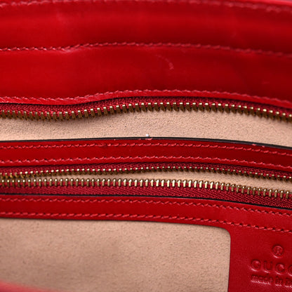 Gucci Guccissima Small Zippered Bucket Tote Hibiscus Red 12 of 20