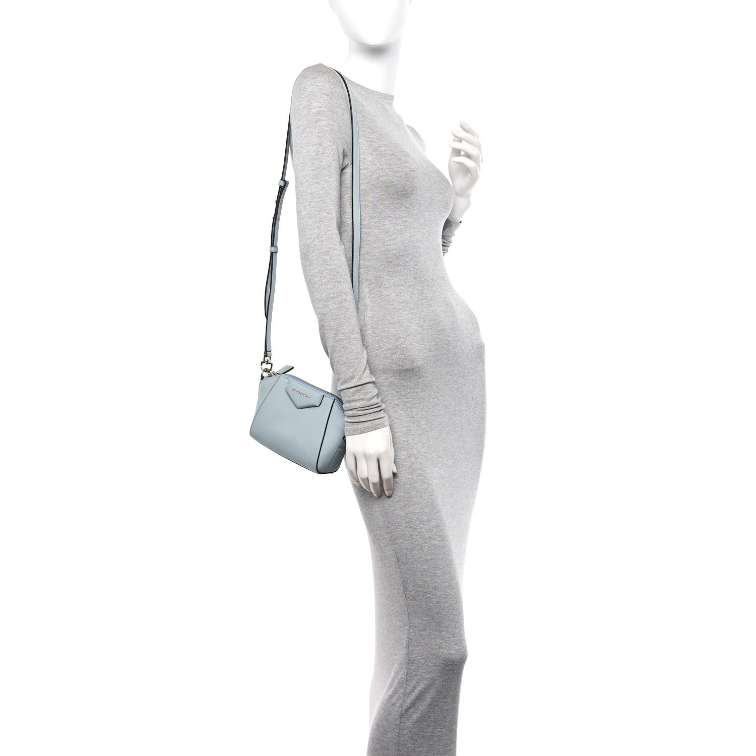 Givenchy Sugar Goatskin Nano Antigona Ice Blue 2 of 9