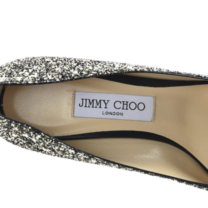 Jimmy Choo Glitter Pointy Toe Romy 85 Pumps 40 Black Gold 7 of 10