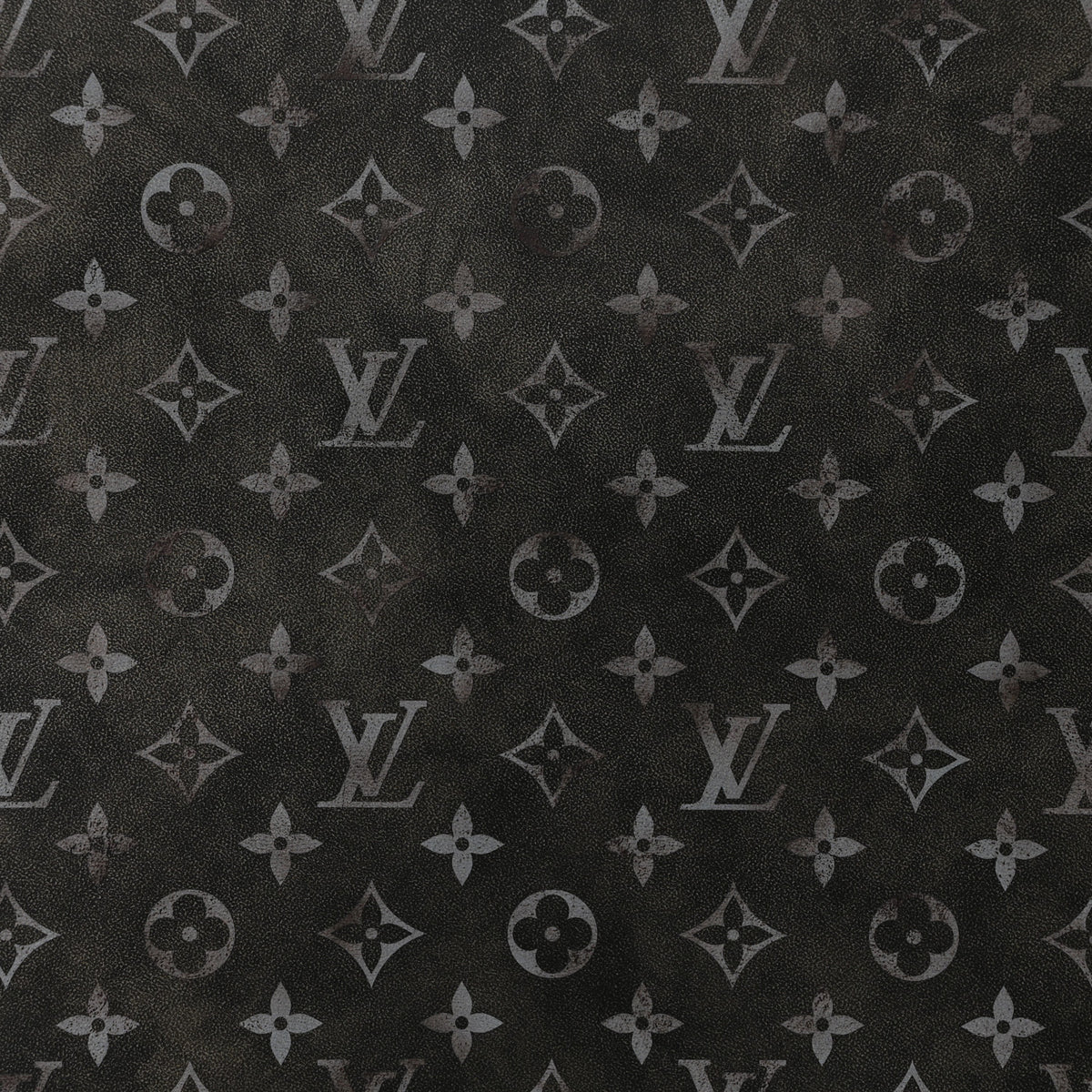 Brushed Monogram Rolling Trunk Black