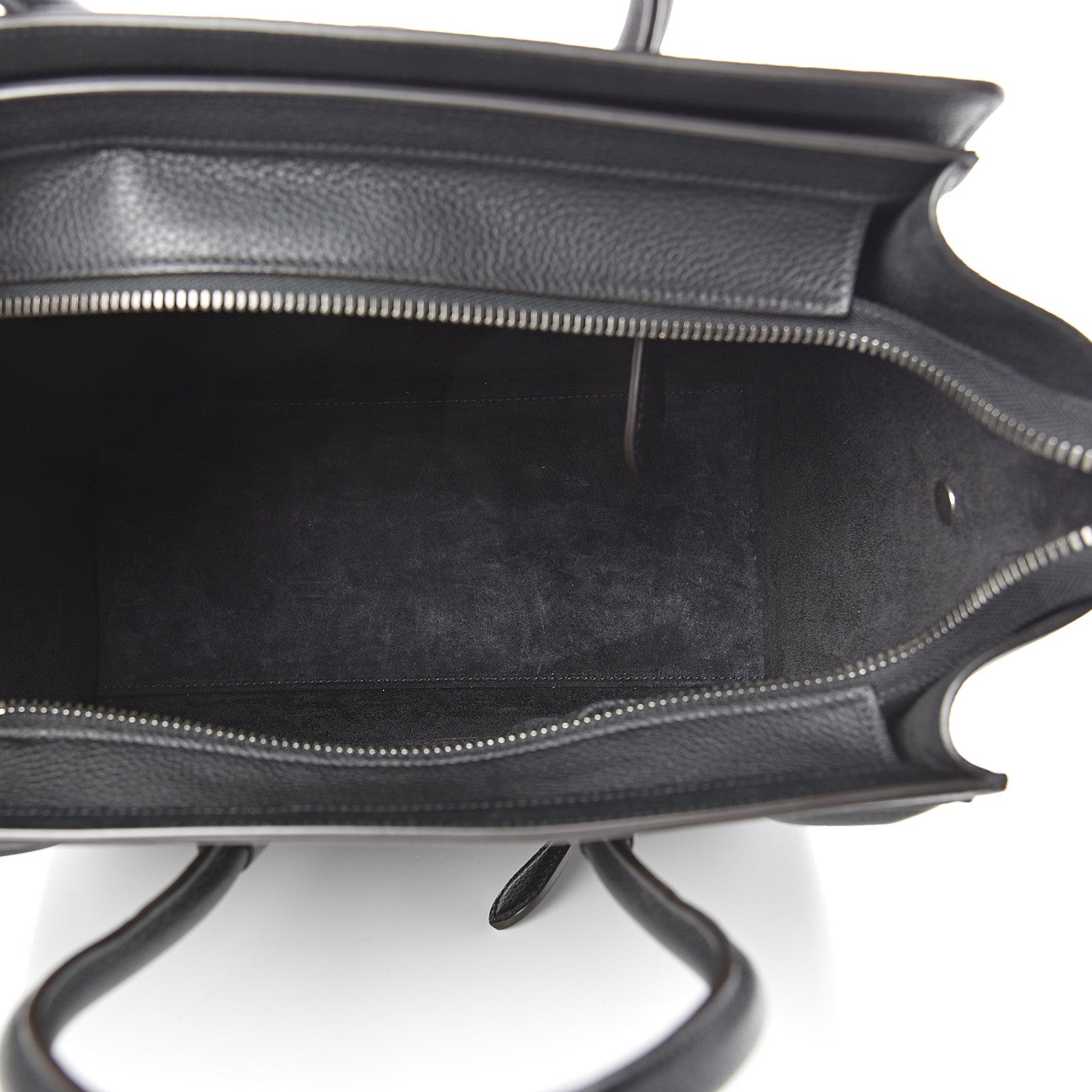 Celine Drummed Calfskin Micro Luggage Black 4 of 12