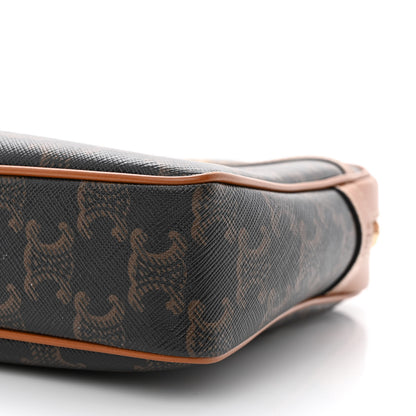 Celine Triomphe Canvas Calfskin Medium Patapans Tan 10 of 10