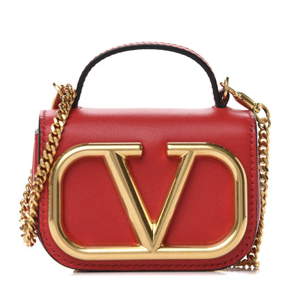 Valentino Garavani Calfskin Mini Supervee Crossbody Bag Rouge Pur 1 of 7
