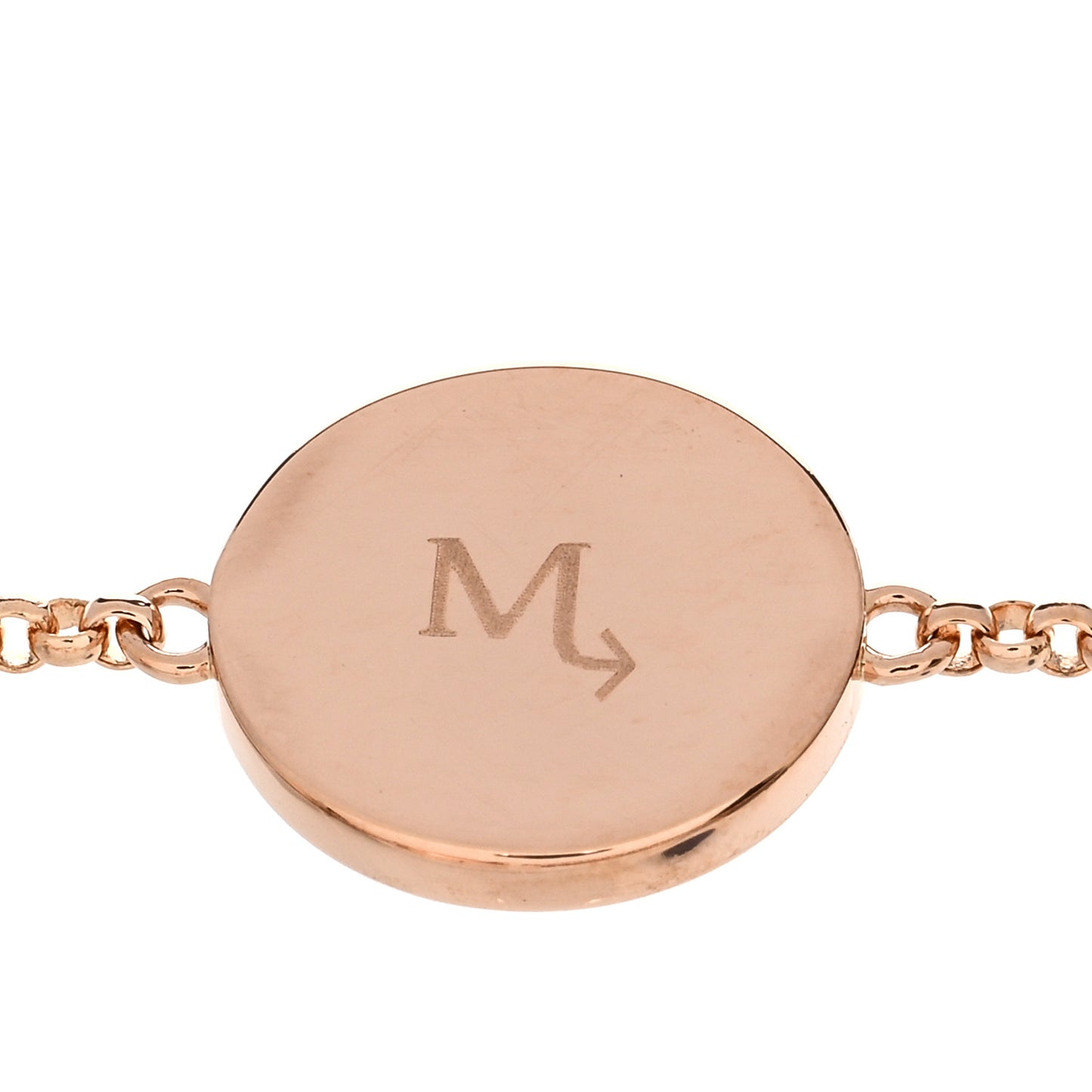 18K Rose Gold Mother of Pearl Bvlgari Bvlgari Engravable Bracelet SM
