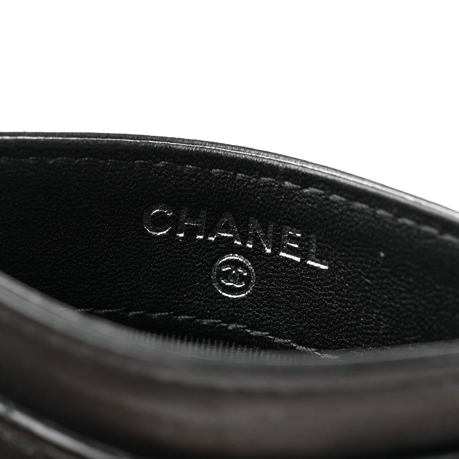 Chanel Lambskin Chevron Quilted Card Holder So Black 6 of 8