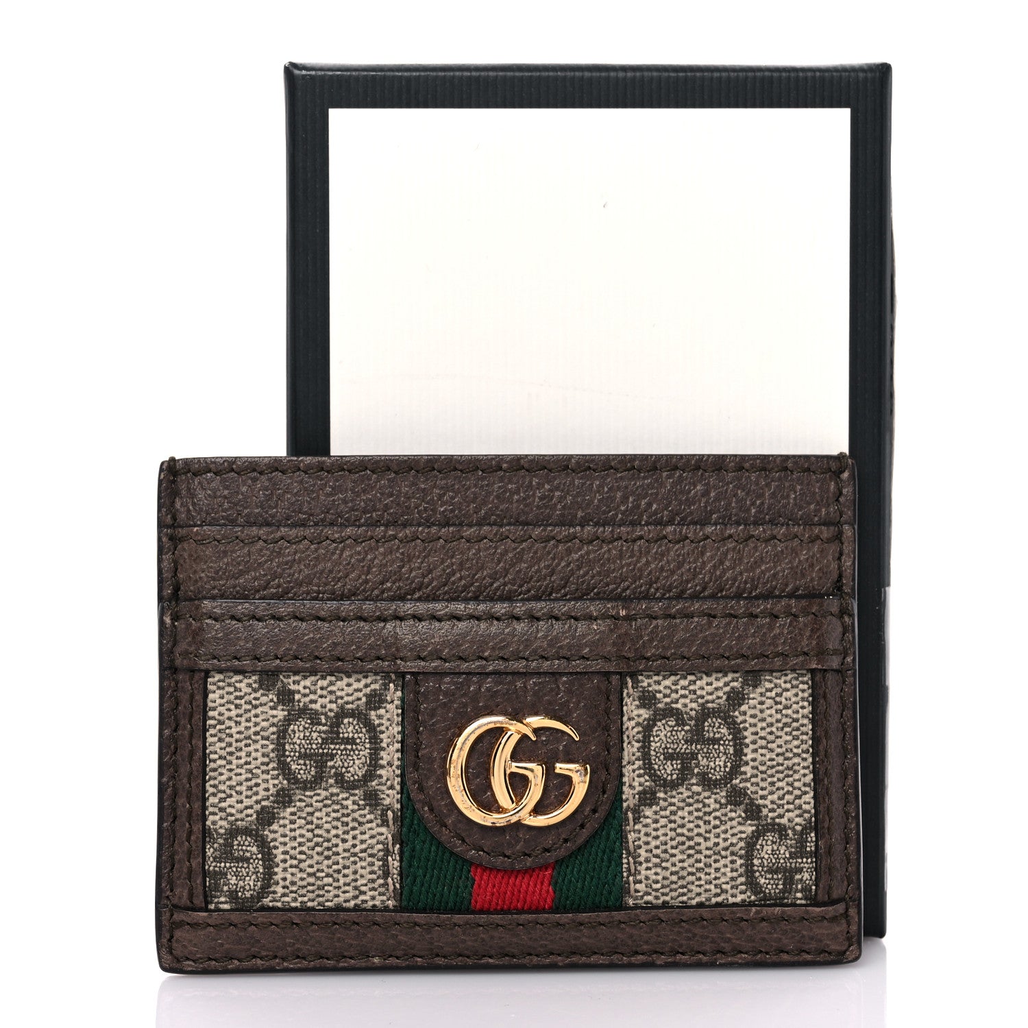 Gucci GG Supreme Monogram Ophidia Card Holder Brown 9 of 9