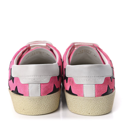 Saint Laurent Suede Star Court Sneakers 36 Pink Black 6 of 11