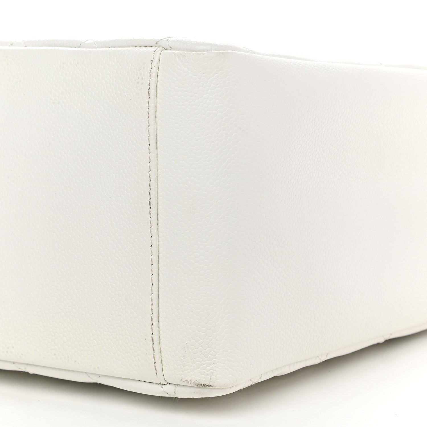 Chanel Caviar Quilted Grand Shopping Tote GST White 6 of 10