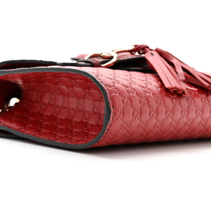 Gucci Soft Microguccissima Mini Emily Chain Shoulder Bag Rosso 9 of 11
