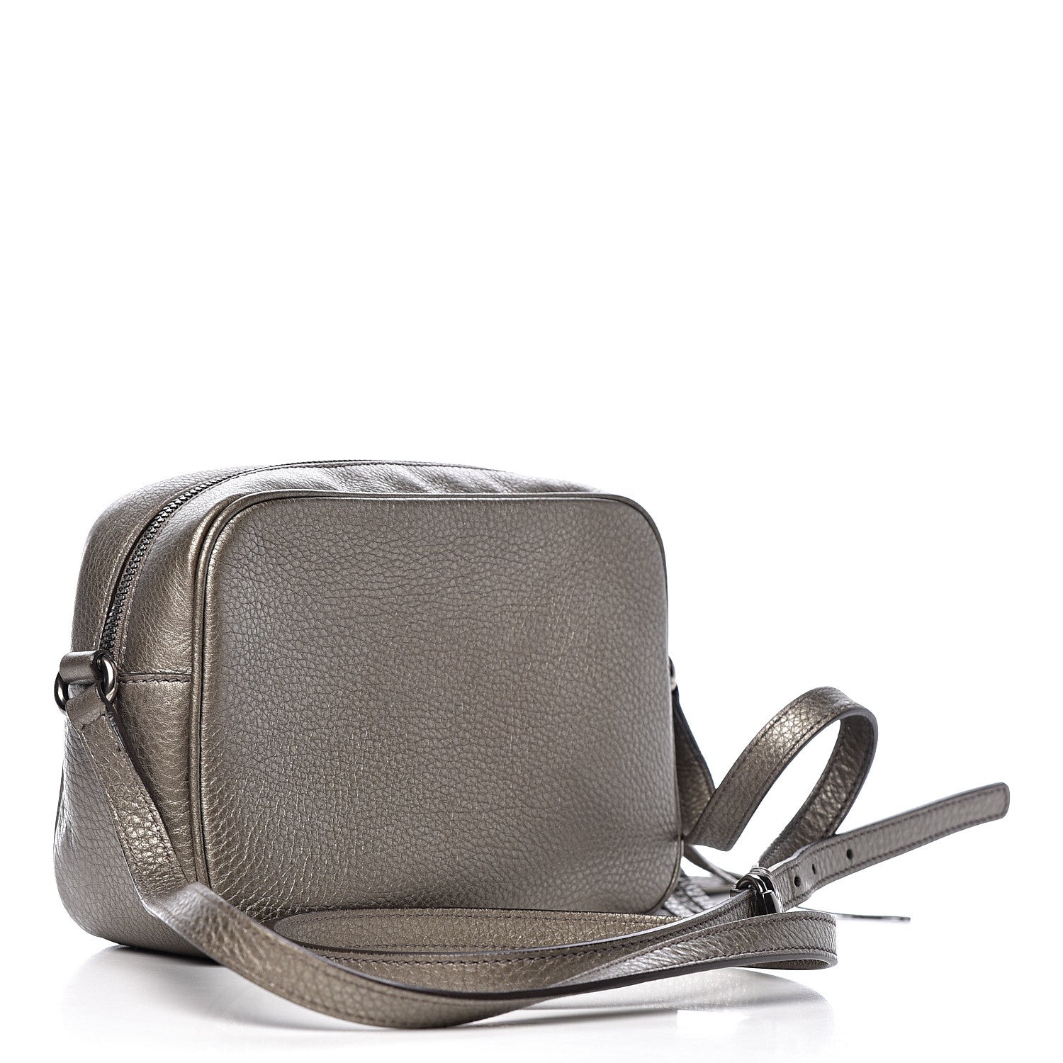 Gucci Metallic Pebbled Calfskin Small Soho Disco Bag Sasso 3 of 10