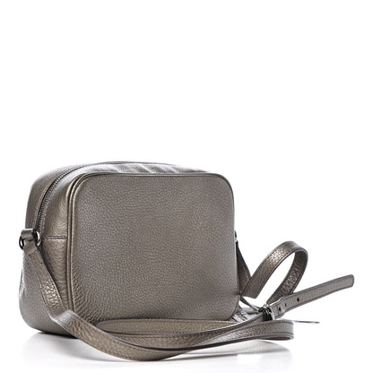 Gucci Metallic Pebbled Calfskin Small Soho Disco Bag Sasso 3 of 10