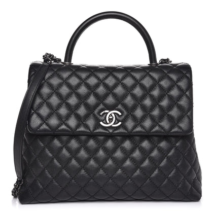 Chanel Caviar Quilted Large Coco Handle Flap Black 1 of 8