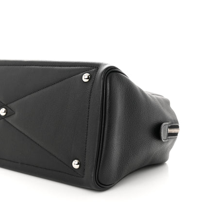 Hermes Taurillon Novillo Tressage Victoria II 35 Black Bleu Encre 10 of 10