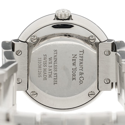 Tiffany Stainless Steel Diamond Bezel 24mm Atlas 2-Hand Quartz Watch Silver 4 of 5