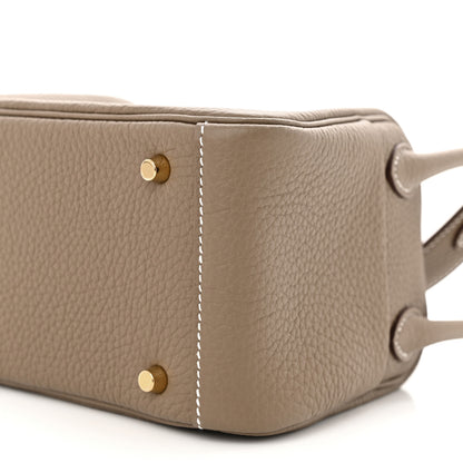 Hermes Taurillon Clemence Mini Lindy 20 Etoupe 10 of 12