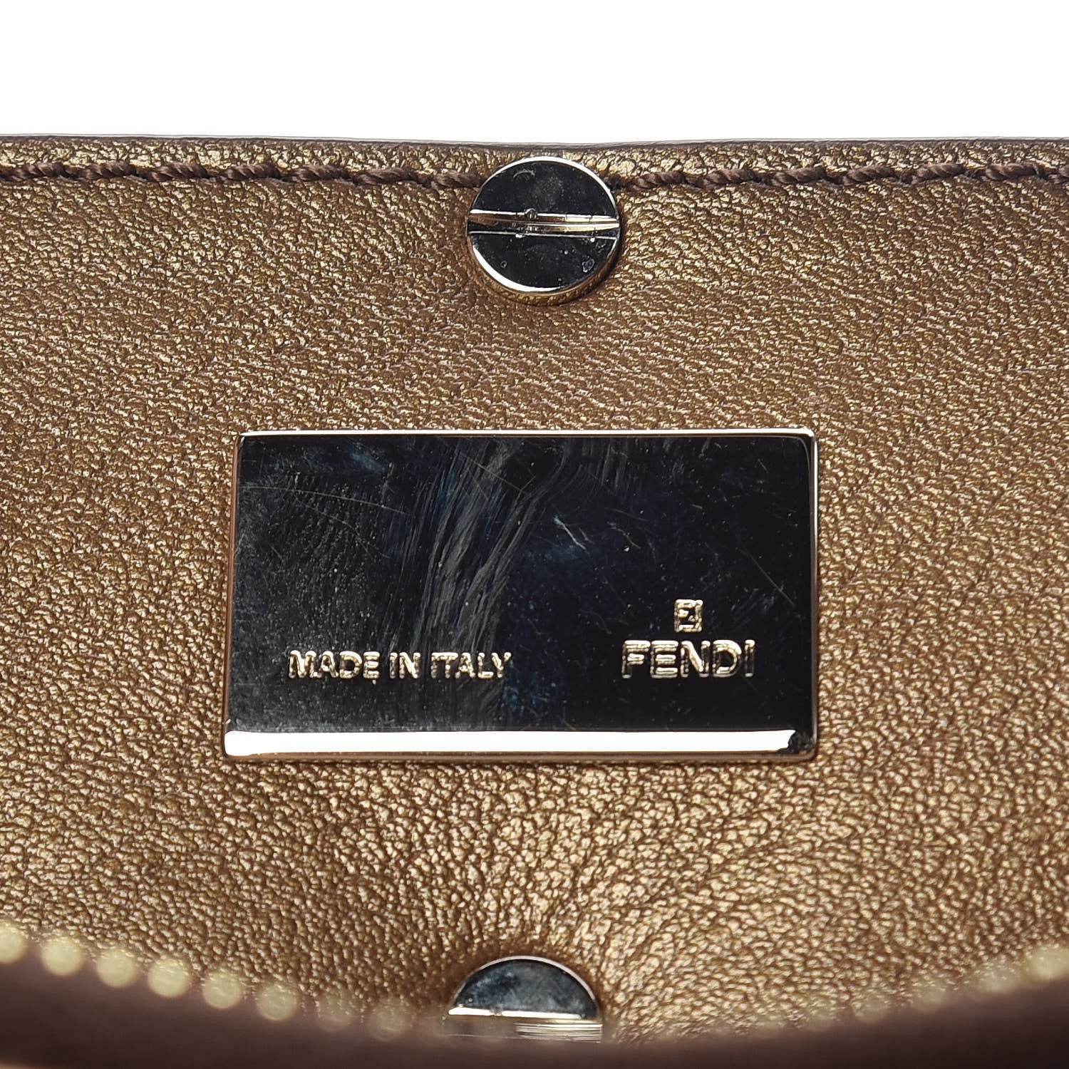 Fendi Vitello Perlat Small Mia Tote Nocciola 6 of 8